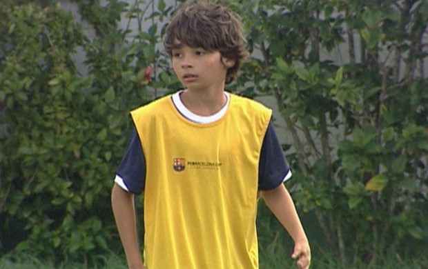 Gabriel no Barcelona Camp (Foto: Reprodução/TV Globo)
