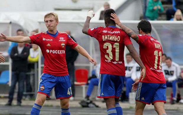 Vitinho cska estreia amistoso gol Znamya Truda (Foto: Reprodução / Site Oficial do CSKA)
