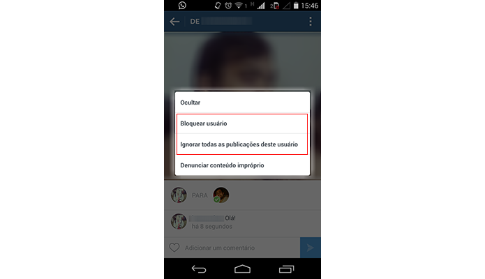 Bloqueie ou ignore o usuário (Foto: Reprodução/Paulo Alves)