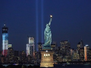 Vista de Nova York, com a Estátua da Liberdade (Foto: Mario Tama/Getty Images North America/AFP)