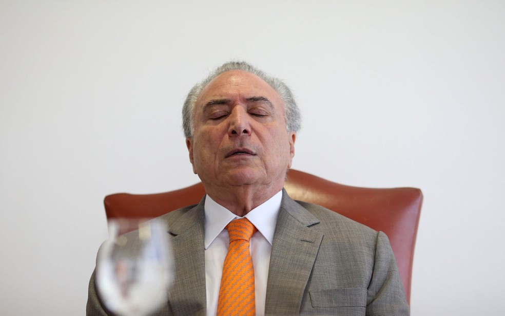 O presidente Michel Temer durante entrevista no seu gabinete no Palácio do Planalto, em Brasília (Foto: Adriano Machado/Reuters)
