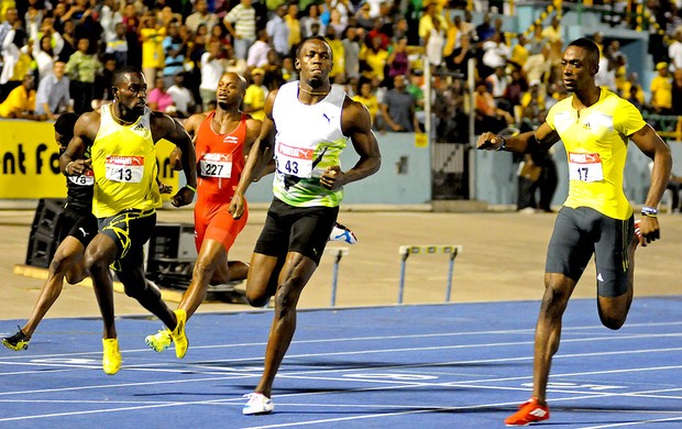 Usain bolt campeonato nacional jamaica Kingston (Foto: Agência AP)
