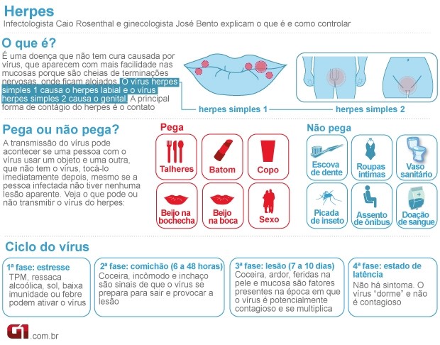 Herpes (Foto: Arte/G1)