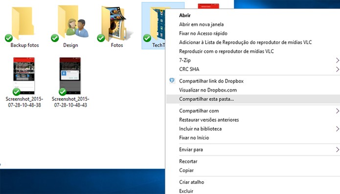 Compartilhar pelo Windows pode ser o caminho mais rápido (Foto: Reprodução/Pedro Cardoso) Compartilhar pelo Windows pode ser o caminho mais rápido (Foto: Reprodução/Pedro Cardoso)