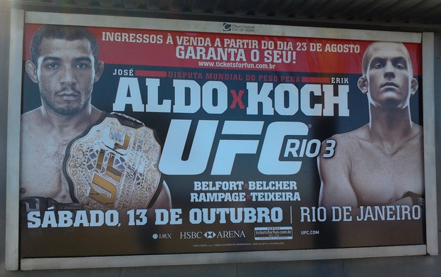  UFC 153 cartaze mma rio de janeiro jose aldo (Foto: Ivan Raupp / Globoesporte.com)