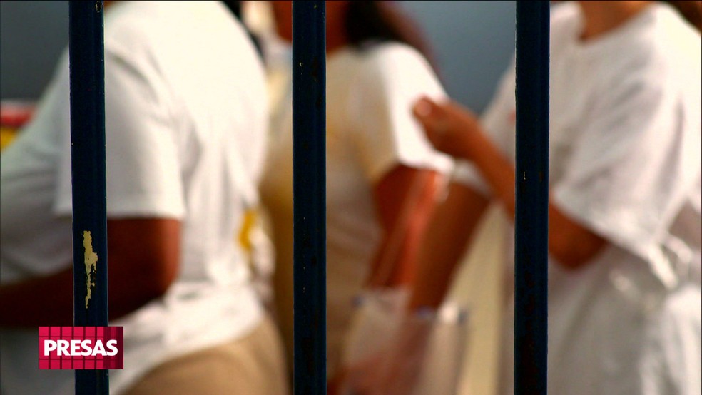 Cerca das mulheres 68% das presas cometeram crime de tráfico (Foto: Reprodução/TV Globo)