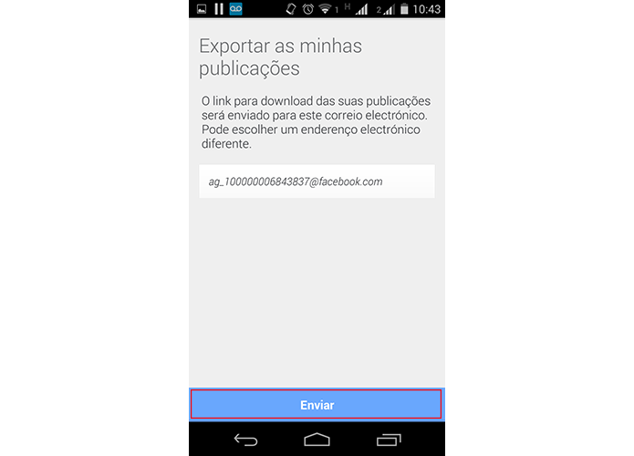 Pressione Enviar para obter o link (Foto: Reprodução/Paulo Alves)