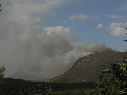 Incêndio atinge região da Chapada Diamantina (Foto: Talos Silva/Arquivo Pessoal)