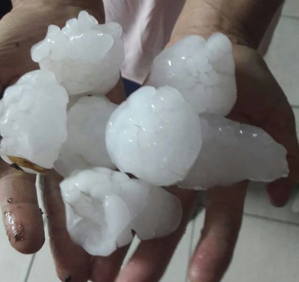 Veranópolis, na serra gaúcha, está entre as cidades mais atingidas pelo granizo  (Foto: Valdemar Barbieri/Arquivo pessoal )