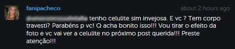 Fani Pacheco responde seguidora no Instagram (Foto: Instagram / Reprodução)