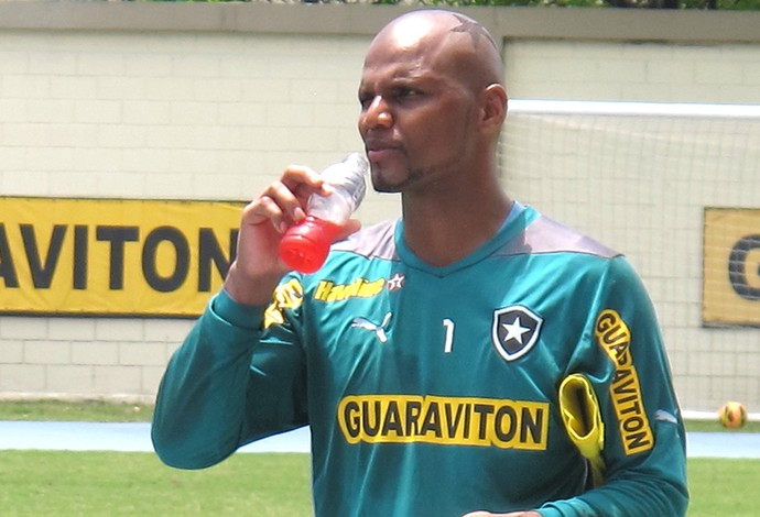 Jefferson treino Botafogo (Foto: Thales Soares)
