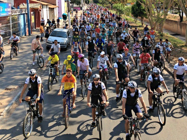 Ciclistas percorreram sete quilômetros (Foto: Gabriela Poubel/ Rádio Centro América)