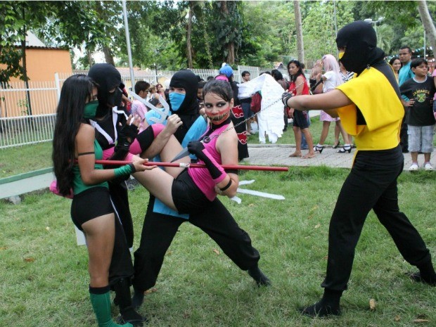 Parque da Criança foi o local escolhido para celebrar o Dia do Cosplay em Manaus (Foto: Ana Graziela Maia/G1 AM)
