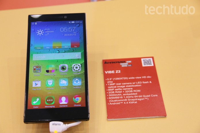 O Lenovo Vibe Z2 tem tela de polegadas (Foto: Fabrício Vitorino/TechTudo) O Lenovo Vibe Z2 tem tela de polegadas (Foto: Fabrício Vitorino/TechTudo)