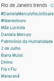 Trending Topics no Rio às 12h06  (Foto: Reprodução)