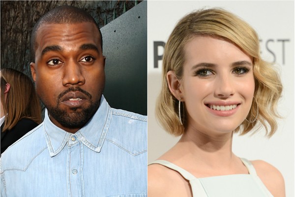 Kanye West e Emma Roberts (Foto: Getty Images)