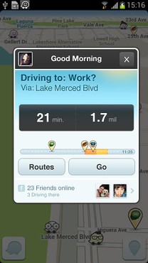 screenshot de Waze