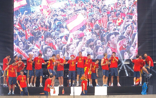 comemoração Espanha Madrid Euro (Foto: EFE)