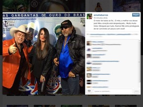 Amália Barros, assessora de impressa da dupla Milionário e José Rico (à direita), lamenta morte do cantor (Foto: Reprodução/Instagram) Amália Barros, assessora de impressa da dupla Milionário e José Rico (à direita), lamenta morte do cantor (Foto: Reprodução/Instagram)