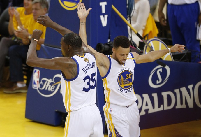 Stephen Curry Kevin Durant Golden State Warriors Cleveland Cavs Cavaliers (Foto: Cary Edmondson / USA Today Sports/ Reuters)