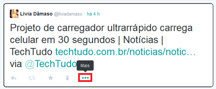 Fixando o tuíte no topo do novo perfil do Twitter (Foto: Reprodução/Lívia Dâmaso)