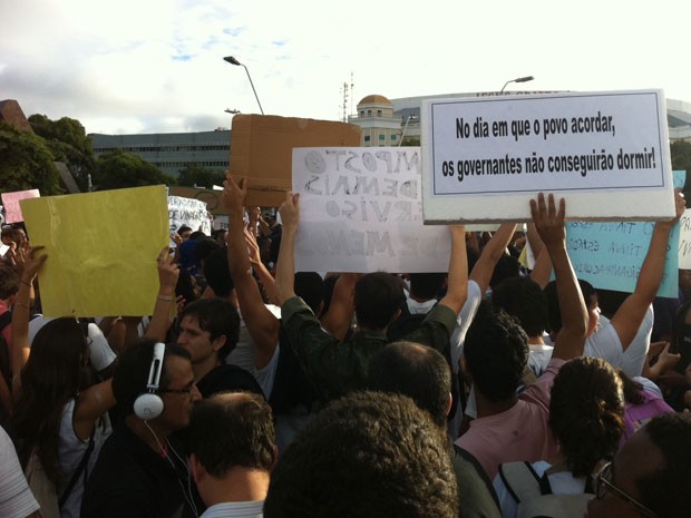 Movimento Passe Livre Salvador, na Bahia (Foto: Egi Santana/G1 BA)