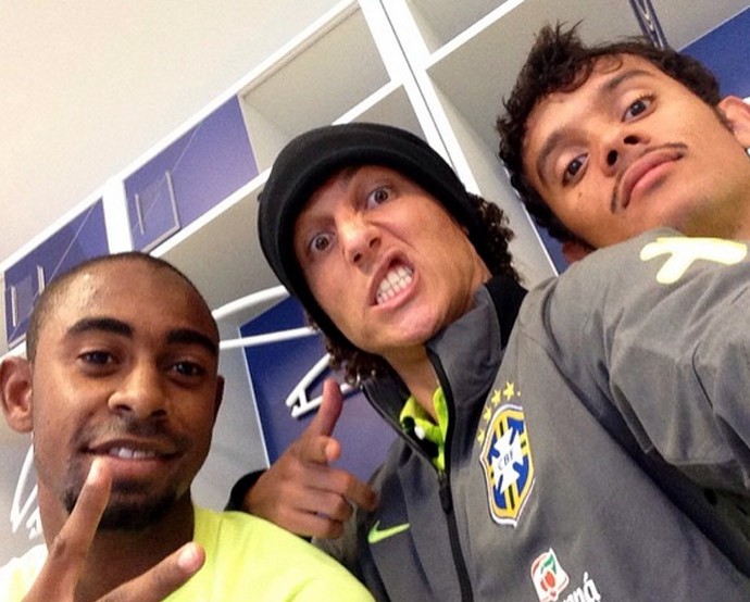 David Luiz, Wellington Carvalho e Gustavo Scarpa (Foto: Reprodução / Instagram) David Luiz, Wellington Carvalho e Gustavo Scarpa (Foto: Reprodução / Instagram)