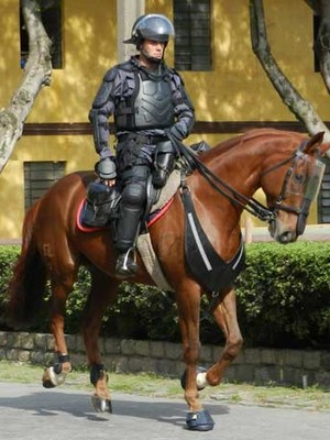 Cavalaria de SP usará armadura estilo 'Robocop' durante a Copa (Divulgação/Polícia Militar)