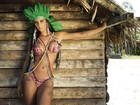 Lorena Bueri, ex-Gata do Paulistão, posa como índia sexy em ensaio nu