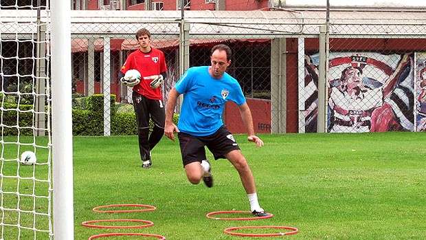 Rogério Ceni no treino do São Paulo (Foto: Marcelo Prado / Globoesporte.com)