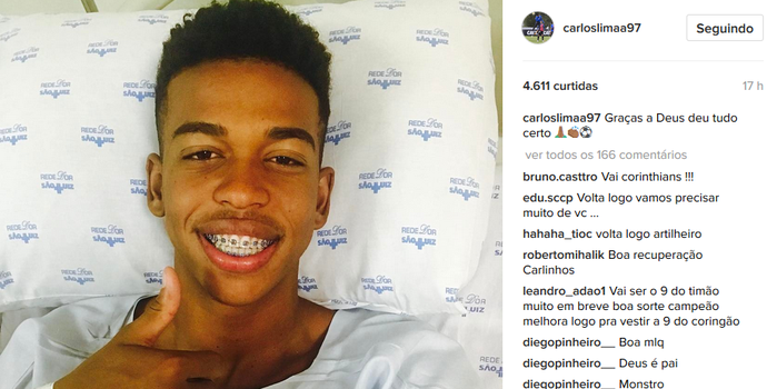 Artilheiro da Copinha, Carlinhos passa por cirurgia e volta em até dois meses