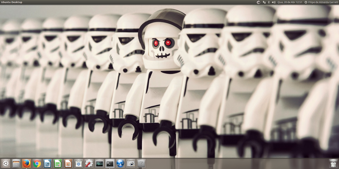 Lançador (Launcher) do Ubuntu pode ser movido para a borda inferior na versão 16.04 (Foto: Reprodução/Filipe Garrett)