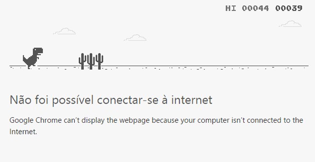 Google Chrome tem game secreto para quando sua internet cair - Revista  Galileu