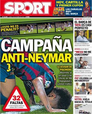capa Jornal Sport Neymar (Foto: Reprodução)