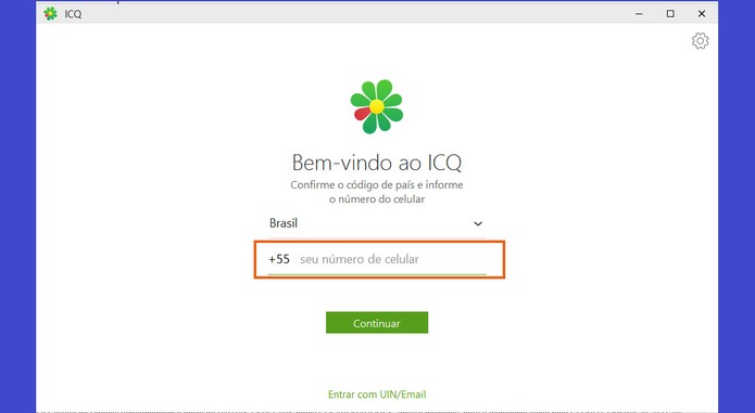Faça o login na sua conta do ICQ (Foto: Reprodução/Barbara Mannara)