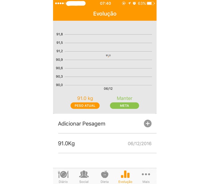 Aplicativo registra sua evolução com o tempo (Foto: Reprodução/Felipe Vinha)