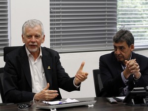 Prefeito de Porto Alegre, José Fortunati, e o vice, Sebastião Melo (Foto: Luciano Lanes/PMPA)