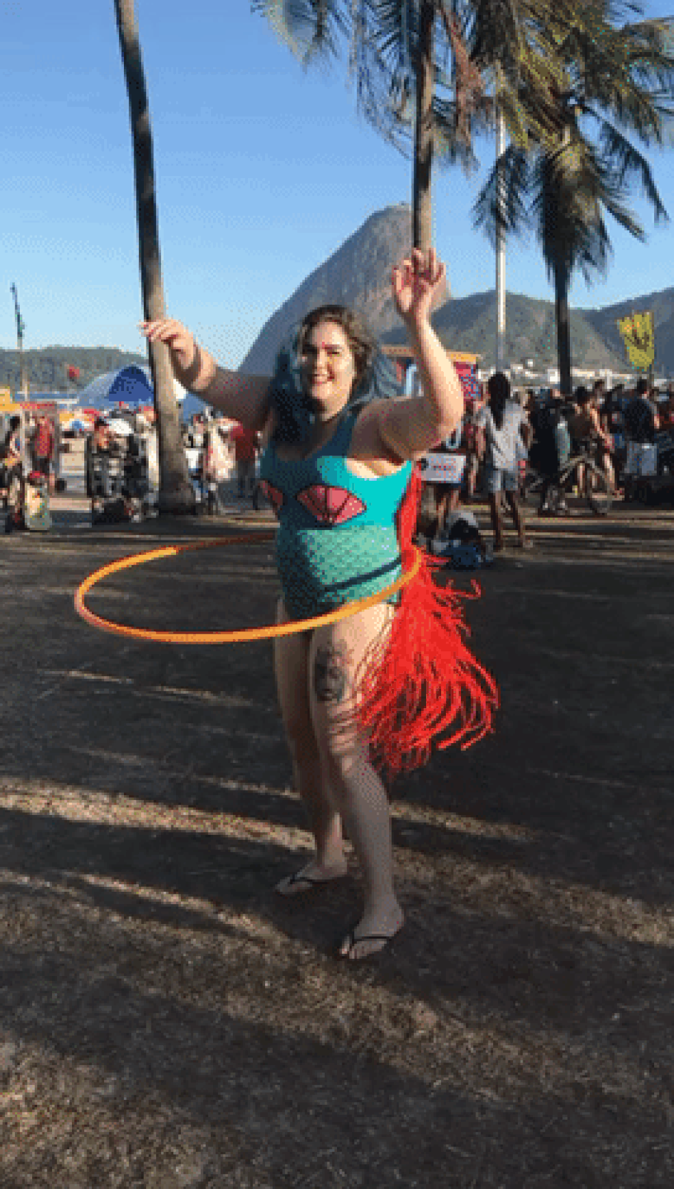 Andréa investiu no maiô e adorou o conforto do look (Foto: Arquivo pessoal)