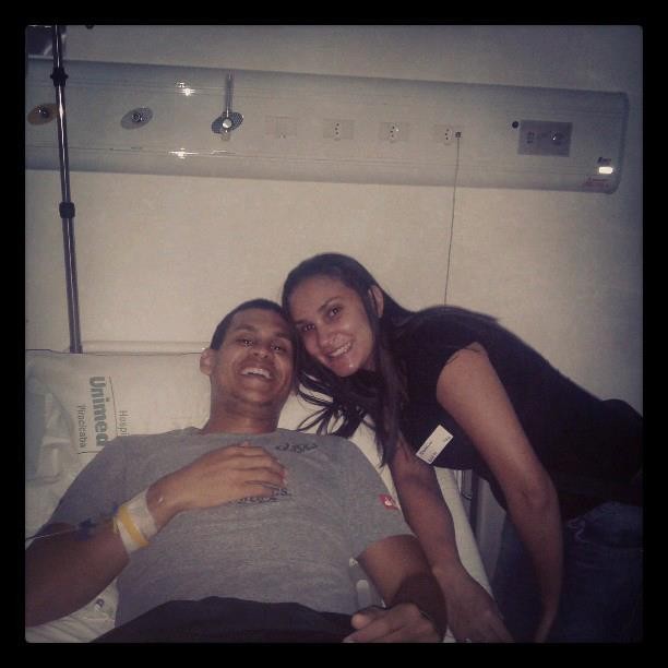 Visitas e alegria ajudaram no tratamento do atleta no hospital, em Piracicaba (Foto: Arquivo pessoal)