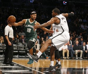 NBA - Milwaukee Bucks x Brooklyn Nets - Jerryd Bayless (Foto: Andrew Gombert / EFE)