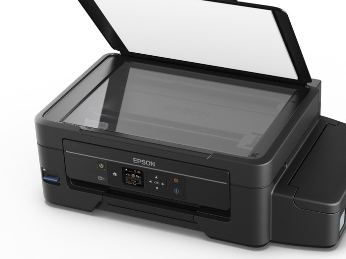 Multifuncional EcoTank L475 da Epson funciona com sistema de tanque de tinta (Foto: Divulgação/Epson)