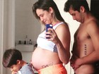 Fernanda Gentil exibe barrigão de grávida e agradece: 'Obrigada, Senhor'