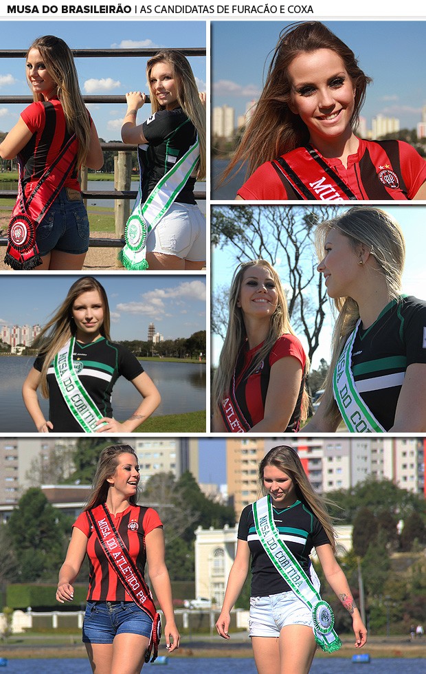 Musa do Brasileirão - Fernanda e Barbara - Atlético-PR x Coritiba mosaico (Foto: Fernando Araújo)