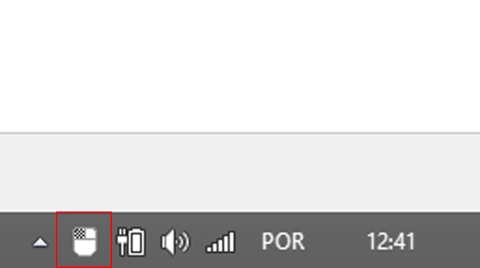 Ícone na barra de tarefas mostra se recurso está ativado (foto: Reprodução/Windows)