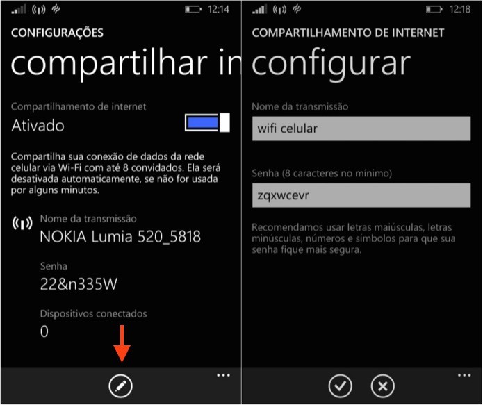 Configurando compartilhamento de internet (Foto: Reprodução/Helito Bijora)