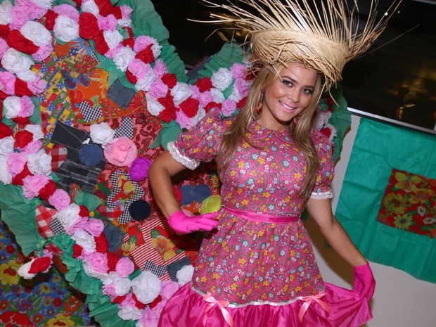 Geisy Arruda em festa junina em São Paulo (Foto: Leo Franco/ Ag. News)