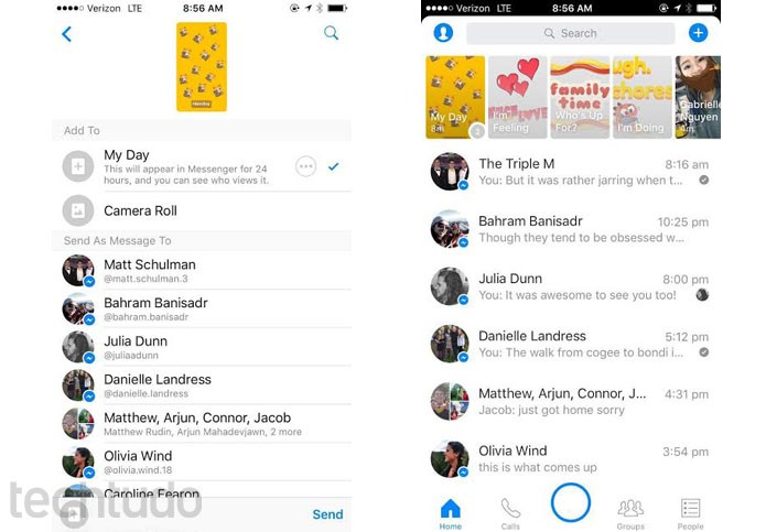 Facebook Messenger My Day apaga fotos enviadas em até 24h (Foto: Divulgação/Facebook) Facebook Messenger My Day apaga fotos enviadas em até 24h (Foto: Divulgação/Facebook)
