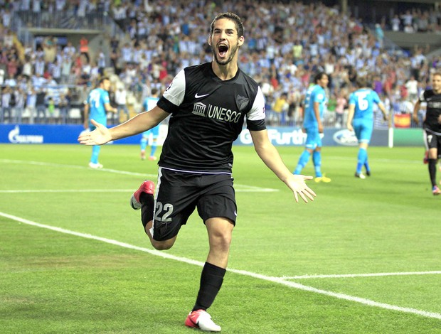 comemoração do Isco do malaga contra o Zenit (Foto: Agência Reuters)