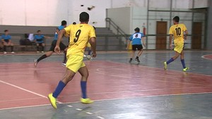 Copa Gospel de Futsal no ginásio do Sesc-Bosque, em Rio Branco (Foto: Reprodução/TV Acre)