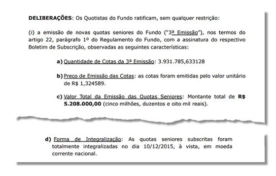 Como o fundo que gere a Arena Corinthians levantou dinheiro em dezembro de 2015 (Foto: Reprodução)